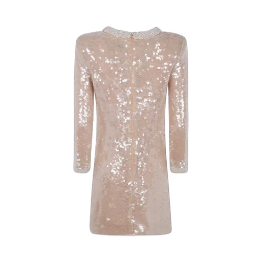 Self-Portrait Embellished Trim Sequin Mini Dress