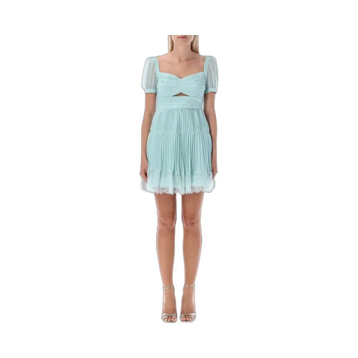 Self-Portrait Lace Detailed Cut-Out Mini Dress