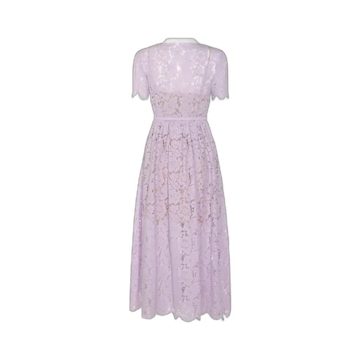 Self-Portrait Lace Peplum Midi Dress
