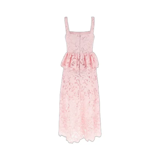 Self-Portrait Lace Peplum Midi Dress