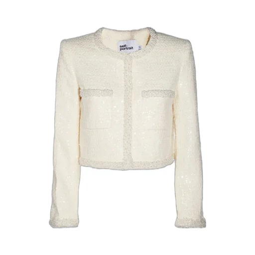 Self-Portrait Boucle Embellished Trim Jacket