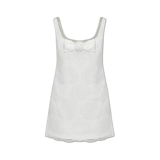 Self-Portrait Square-Neck Sleeveless Mini Dress