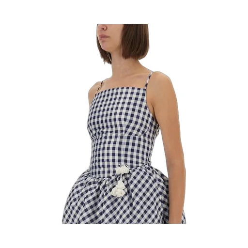 Self-Portrait Gingham Taffeta Mini Dress