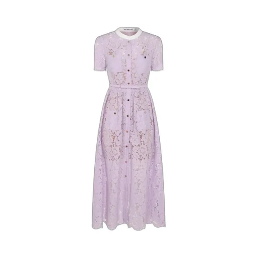Self-Portrait Lace Peplum Midi Dress