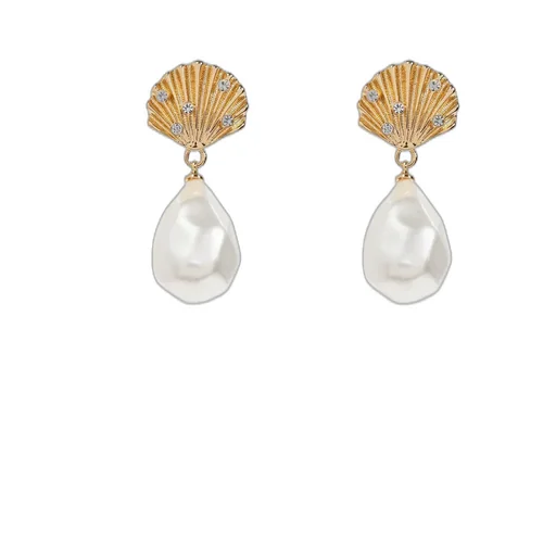 Self-Portrait Tiered Shell Earrings