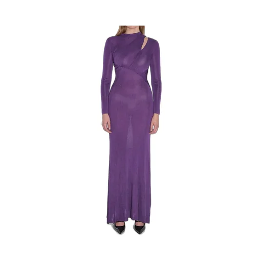 Self-Portrait Cut-Out Detailed Knitted Maxi Dress