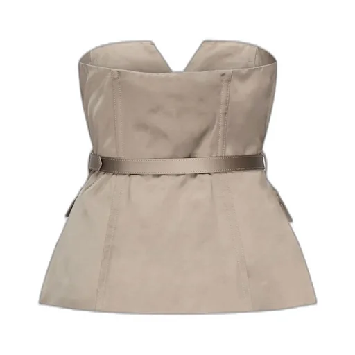 Self-Portrait Satin Corset Top