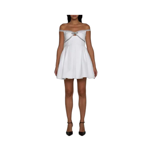 Self-Portrait Bow Detailed Off-Shoulder Mini Dress