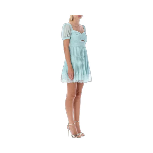 Self-Portrait Lace Detailed Cut-Out Mini Dress