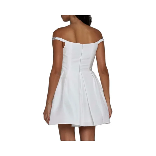 Self-Portrait Bow Detailed Off-Shoulder Mini Dress