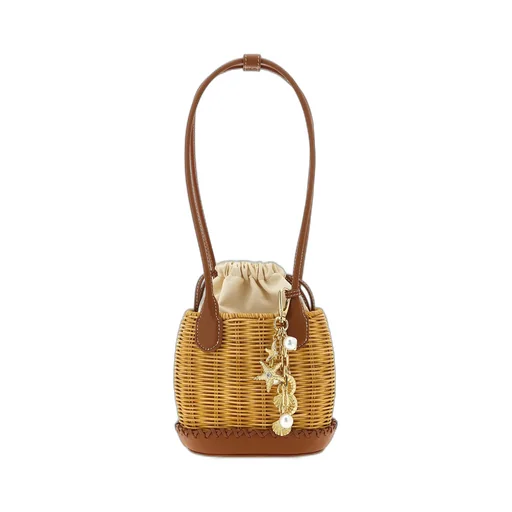 Self-Portrait Charm Embellished Shoulder Bag