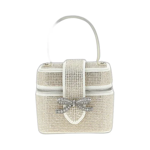 Self-Portrait Satin Embellished Vanity Case