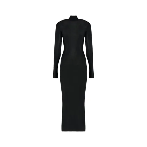 Self-Portrait Long-Sleeved Knitted Maxi Dress