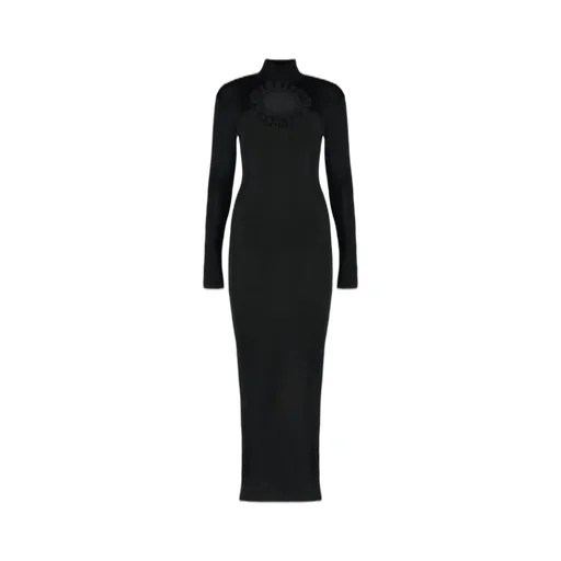 Self-Portrait Long-Sleeved Knitted Maxi Dress