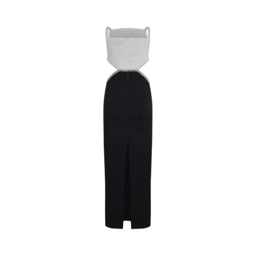 Self-Portrait Bow-Embellished Cut-Out Crepe Maxi Dress