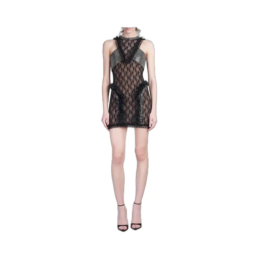 Self-Portrait Embellished Lace Detailed Mini Dress