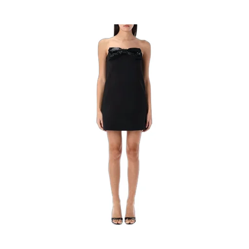 Self-Portrait Crepe Bandeau Mini Dress