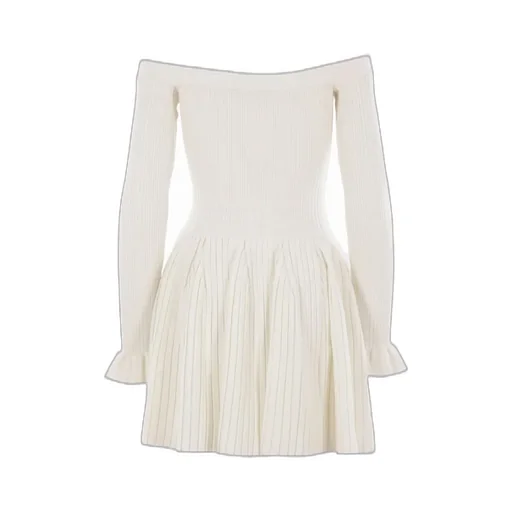 Self-Portrait Ribbed Knit Mini Dress