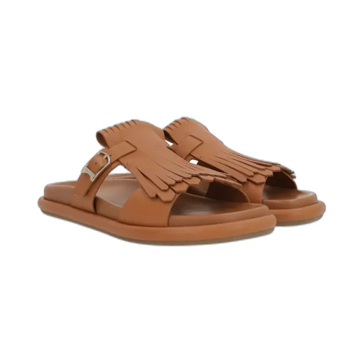 Santoni Fringed Slip-On Sandals