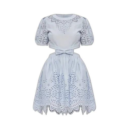 Self-Portrait Embroidered Mini Dress