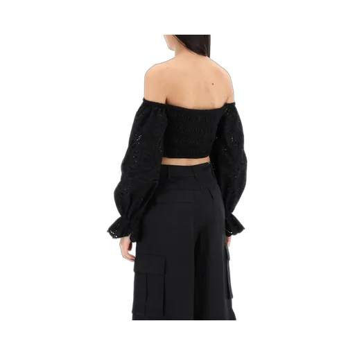Self-Portrait Off-Shoulder Cropped Top