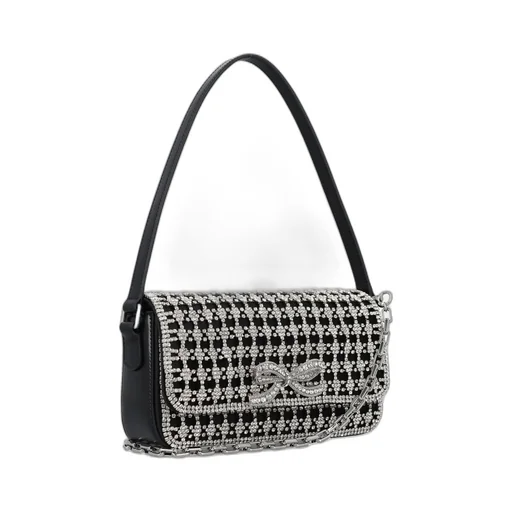 Self-Portrait Embellished Baguette Bag