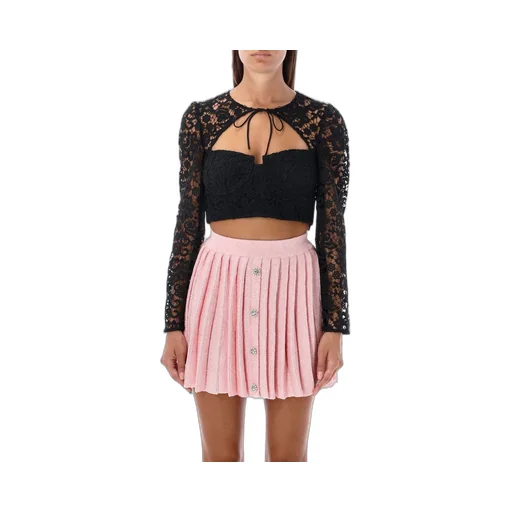 Self-Portrait Cord Laced Cropped Top