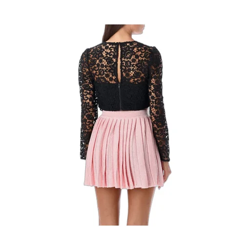 Self-Portrait Cord Laced Cropped Top