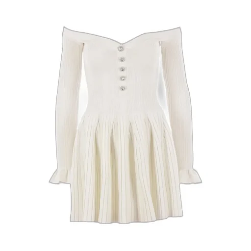Self-Portrait Ribbed Knit Mini Dress