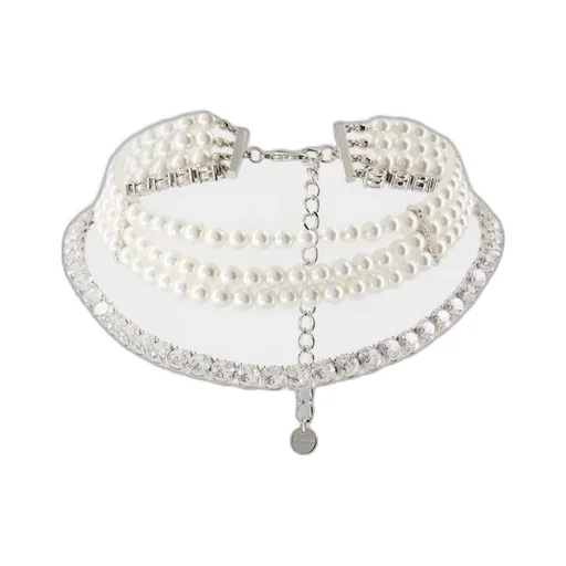Self-Portrait Embellished Diamante Necklace