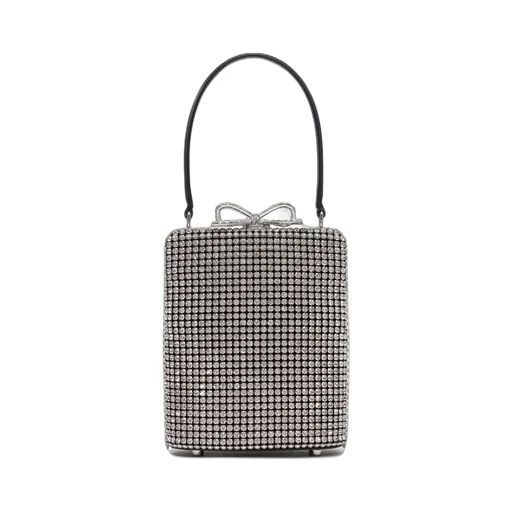 Self-Portrait Embellished Fishnet Bag