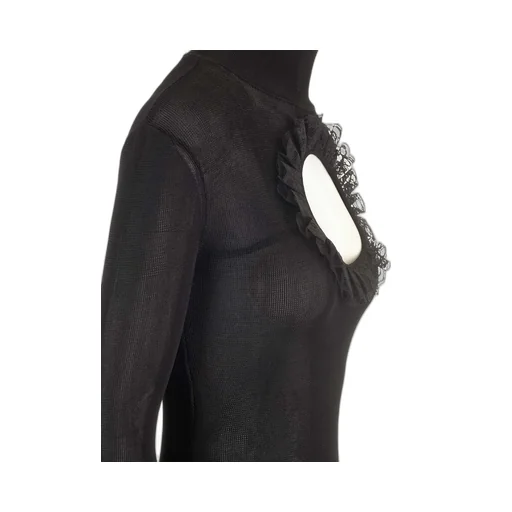 Self-Portrait Cut Out-Detailed Knitted Bodysuit