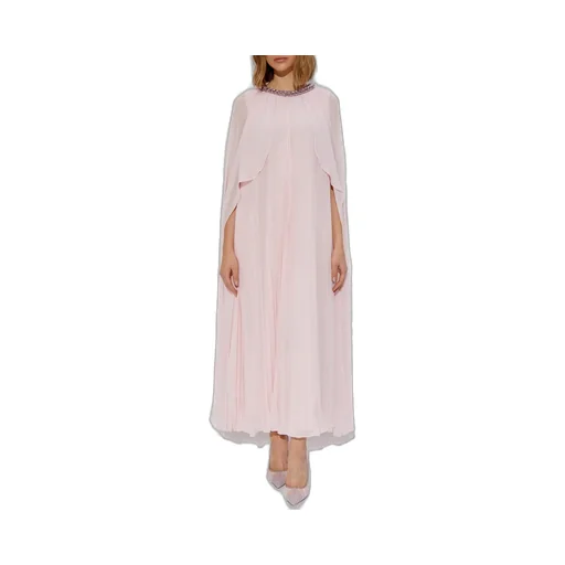Self-Portrait Chiffon Cape Midi Dress