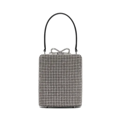 Self-Portrait Embellished Fishnet Bag