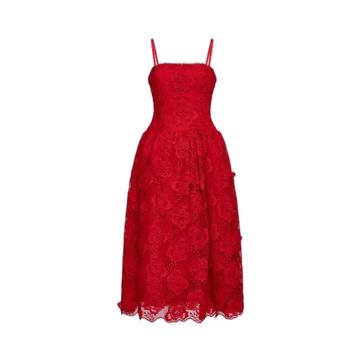 Self-Portrait Lace Strapped Midi Dress