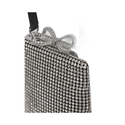 Self-Portrait Embellished Fishnet Bag