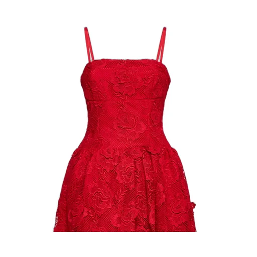 Self-Portrait Lace Strapped Midi Dress