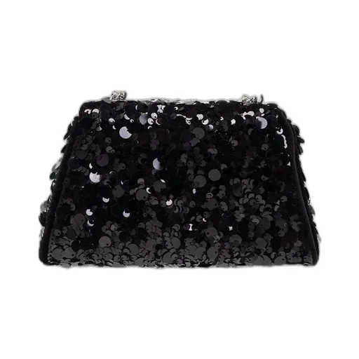 Self-Portrait Bow Sequin Embellished Shoulder Bag