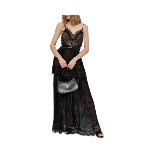 Self-Portrait Dot Mesh Tiered Maxi Dress