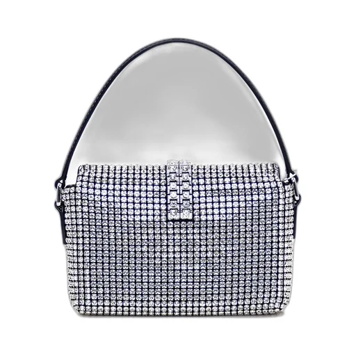 Self-Portrait Embellished Chainmail Micro Tote Bag