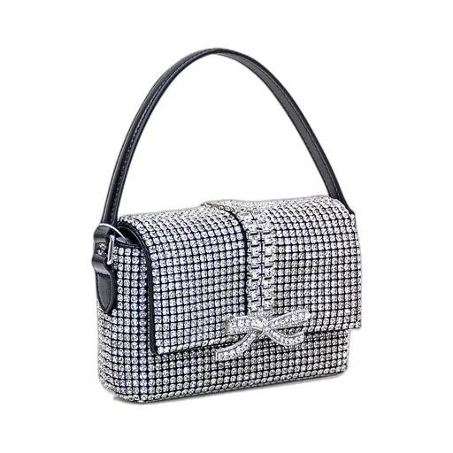 Self-Portrait Embellished Chainmail Micro Tote Bag