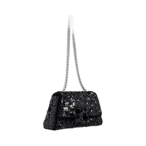 Self-Portrait Bow Sequin Embellished Shoulder Bag