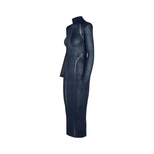 Self-Portrait Lurex Knitted Maxi Dress
