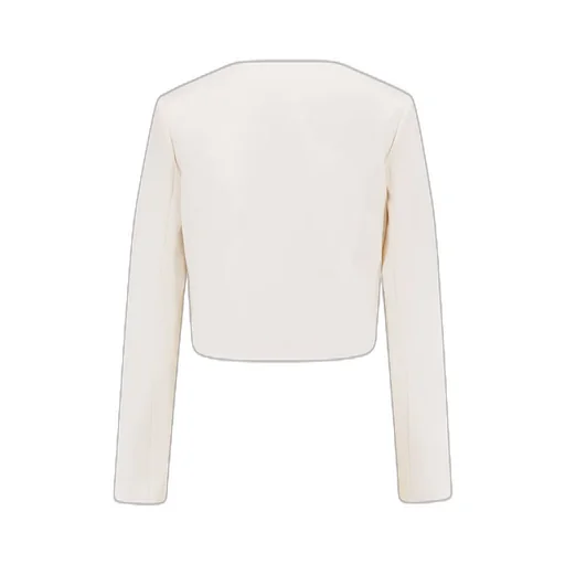 Self-Portrait Flower Detailed Crew Neck Blazer