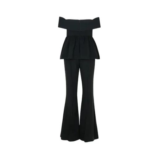 Self-Portrait Crepe Off Shoulder Jumpsuit