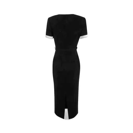 Self-Portrait Crepe Collared Dress