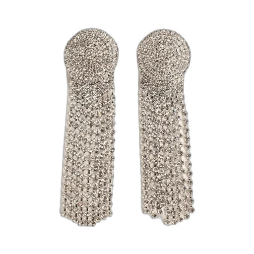 Self-Portrait Round Embellished Droplet Earrings