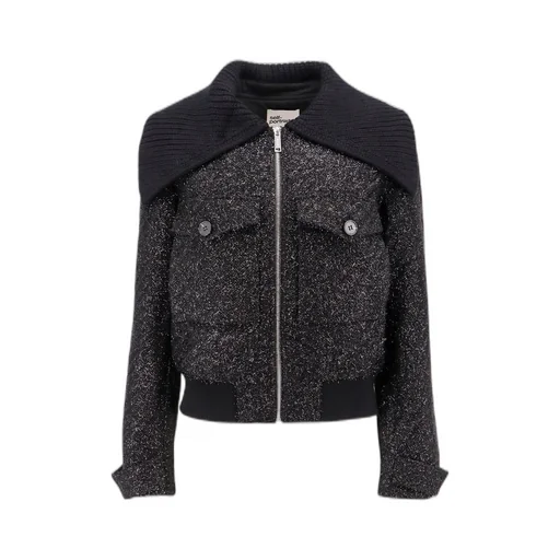 Self-Portrait Metallic-Effect Zip-Up Jacket