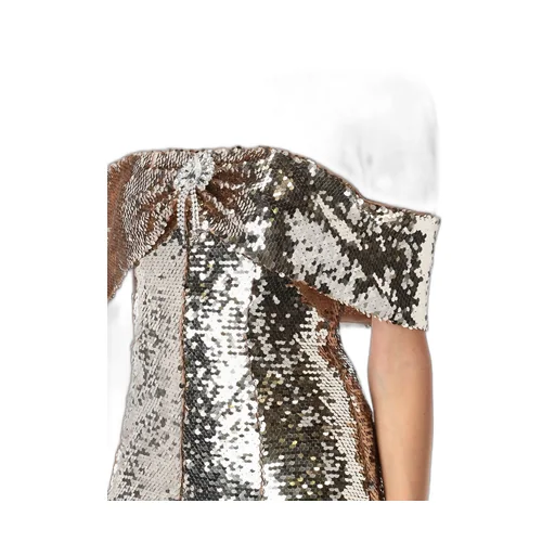 Self-Portrait Sequin-Embellished Off-Shoulder Mini Dress