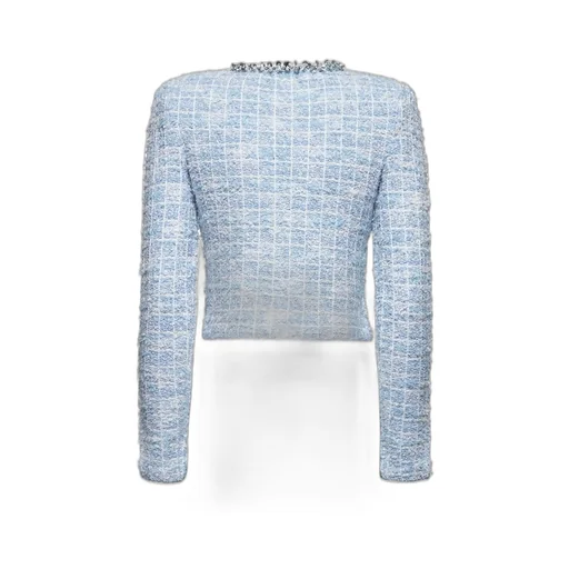 Self-Portrait Cropped Tweed Blazer